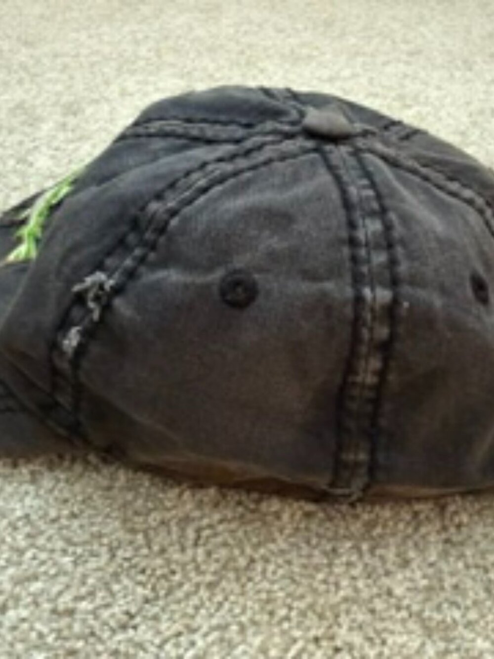 2 Baseball Caps Hats Relaxed Crown Vintage Distressed Washed Cotton - Picture 7 of 11